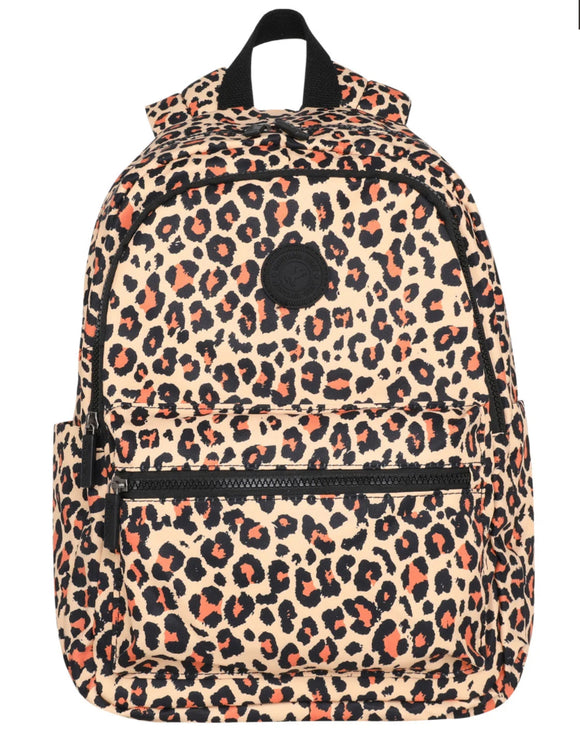 Leopard print backpack