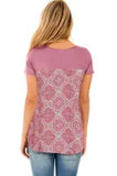 Criss Cross Retro Floral Back Tee