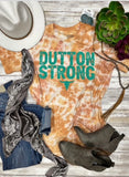 Dutton Strong - Burnt Orange Tie Dye Tee