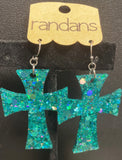 Randans Glitter Cross Earrings